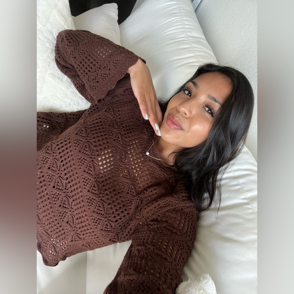 Long Sleeve Crotchet Top